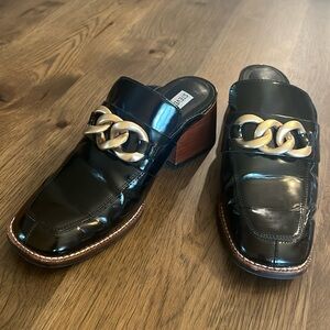 Steve Madden Women's Lorie Block-Heel Tailored Loafer Mule Pumps 9.5